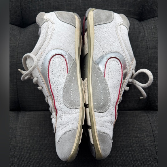 Prada Sport Sneakers Grey White Suede Leather Women’s 10.5 - Picture 4 of 11